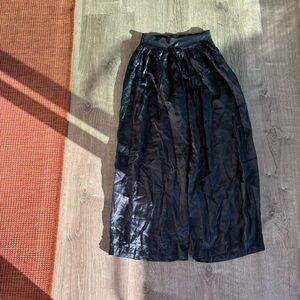 PJ Harlow Navy Silk Pajama Wideleg Pant